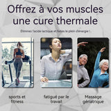 Pistolet de massage électrique pour fascia pistolet de massage portatif livré avec 4 têtes interchangeables et 6 intensités bleu