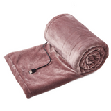 Couverture électrique 80x140cm 10W couverture châle électrique épaissie avec 3 modes de réglage de la température chargement USB