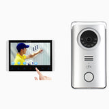 Sonnette de porte 7 pouces HD vidéo sonnette visuelle sans fil carte à glisser déverrouiller interphone sonnette de porte