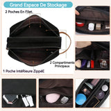 trousse de toilette 156g Portable Grande Capacité Imperméable Tissu Oxford Compartiment Multifonctionnel trousse de toilette voyage