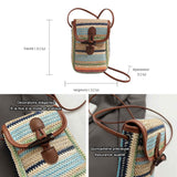 Sacoche 13x5x18cm paille à la mode et polyvalent printemps et été nouveau sac tissé voyage de plage sac à bandoulière personnalisé