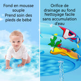 Piscine 80cm 3anneaux Thème océan coloré Matériau PVC souple Convient à toutes les saisons Un compagnon de jeu sûr pour les enfants
