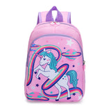 Sac à dos 25x32x10cm cartable enfant cartable fille léger grande capacité multi-compartiments sac à dos dessin animé design léger