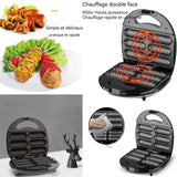 Poêle À Saucisses 6 trous pour prise Réchauffeur de hot-dog machine petit-déjeuner domestique 850W chauffe-hot-dog double face