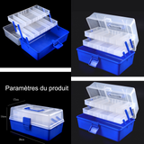 Boîte de matériel de pêche 29x17x14cm lua bait fishing tackle box multifunctional folding fishing box multilayer boite de rangement