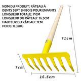 Rateau Desherbage râteau de jardin râteau de fleuriste râteau enfant outil à main pour jardin potager râteau à pointes amovible