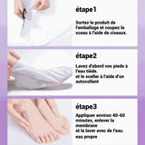 Masque pied 5PCS exfoliant pour les pieds à la lavande masque peeling pour les pieds crevasses et pieds secs pour femmes  hommes
