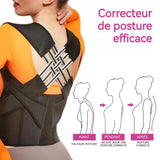 einture de correction dispositif invisible de correction de l'épaule pour adulte convient aux personnes de 50 à 60 kg été noir