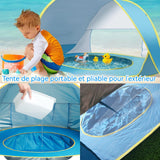 Tente de plage pour enfant extérieur protection solaire tente de plage pliable portable tente enfant pop up parasol abri plage