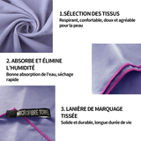 Lot de 3 serviette microfibre 60x122cm serviette de fitness à séchage rapide pour randonnée natation sport gym serviette sport