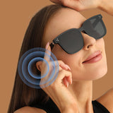Lunettes audio Bluetooth intelligentes 60mAh  Isolation de la lumière bleue/ultraviolette  Microphone anti-bruit  Ouïe semi-ouverte