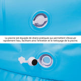 Piscine 262 x 159 x 46 cm Matériau en PVC Convient à tous les âges Facile à vider Indispensable pour les loisirs familiaux estivaux