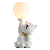 Lampe de bureau 5W lampe de chevet forme chaton moon avec 3 modes de source lumineuse veilleuse de protection des yeux créative