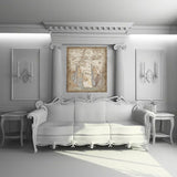 Peinture décorative médiévale européenne classique Toile Décoration intérieure  50cm*70cm Grand format  Peinture à l'huile  Toile