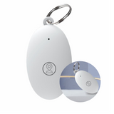 Prévention des pertes par bluetooth blanc Portée sans fil de 20m Pendentif d'alarme en ABS pour porte-clés, détecteur bidirectionnel