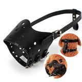 Museliere pour chiens 25-30cm muselière en PU noir ajustable sécurité sans frottement douceur conception antimorsure antiaboiement