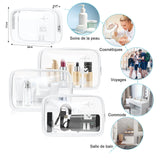Trousse de toilette 1 pièces 20x6x15cm trousse de maquillage transparente en PVC etanche pour les salle de bain voyages vacances