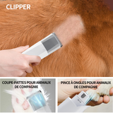 Tondeuse chien 7 en 1 39x31.5x17.5cm aspirateur poil de chien avec 6 peignes de limitation tondeuse pour chien avec aspirateur