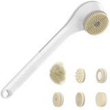 Brosse Dos Douche 1200mA Nettoyage en profondeur 6 modes Résistant à l'eau IPX7 Chargement USB Brosse De Douche éLectrique blanc