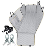 Housse de siège arrière de voiture pour animaux 135 x 47 cm Gris clair Housse de hamac imperméable pour siège arrière de voiture