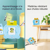 Cartes éducatives 112 Cartes flash parlantes Anglais Jeu d'apprentissage pour enfants Jouets Éducatifs alphabet éducative bleu