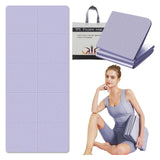 Tapis de Yoga Pliable FitnessMat 183x61cm Voyage Tapis de Yoga Antidérapant et épais Pilates Tapis de Gymnastique Sportive Violet