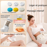 Masseur anti cellulite 12 niveaux pour régler la minuterie sur 30 minutes masseur corporel rechargeable avec 3 têtes de massage