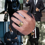 Bague homme avec mini boîte de rangement secrète bande anneaux rétro bijoux cadeau hommes style punk zircon incrusté anneaux