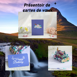 arte de voeux 20x15cm carte de voeux d'anniversaire fleur papillon sculpture en papier 3D avec enveloppe bénédiction carte postale