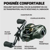 Moulinet baitcasting 7.2:1 bobine ratio d'engrenage 7.86 oz haute vitesse pêche baitcast lisse moulinet lightweight baitcasters