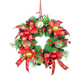 Couronne de bougies de Noël 30*30CM Bougeoir design Simulation d'aiguilles de pin Décoration de bureau Couronne de Noël pour porte