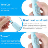 6 en 1 Mini fil dentaire  Smart Electric  Têtes de brosse remplaçables  Nettoyage buccal   Détartrage  Blanchiment des dents