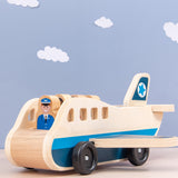 Blocs de construction d'avion TD® Modèle de transport éducatif à deux étages pour enfants Jouet de transport pour garçon