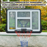 Panier de basket 110x75cm taille du panneau de basket montage mural panneau de basket  suspendu avec vis plaque d'acier  PVC noir