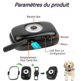 Collier gps 4G avec lumières LED colorées GPS BDS traqueur d'animaux traceur gps pour animaux localisateur pour chats et chiens