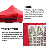 Tente d'extérieur en tissu Oxford 210D fenêtre romaine 3x2M imperméable et imperméable pliable tissu Oxford transparent rouge