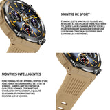 Montre connectée 4.78X1.35cm smartwatch montre bluetooth surveillance santé fréquence d'exercice montre à connectivité bluetooth