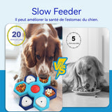 Gamelle anti glouton puzzle dog toy double couche slow feeder dog bowl gamelle chien jouets interactifs jouets plateau tournant