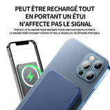 Batterie externe 10000mAh Bleue pratique Batterie externe magnétique Batterie Externe Magsafe Batterie Externe Magnétique sans Fil