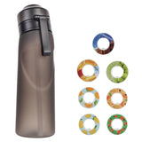 Bouteille d'eau de 650 ml de grande capacité avec diverses capsules de saveur de fruits matériau sûr facile à transporter étanche