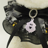 Collier réglable pour animaux de compagnie, Festival fantôme d'halloween, collier en dentelle, accessoires Photo d'halloween
