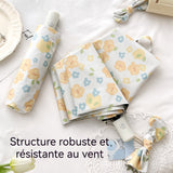 Parapluie Pliant 97X57cm Huit os Floral Ouverture en un clic Convient aussi bien aux jours ensoleillés qu'aux jours pluvieux