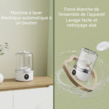 Mini machine à laver 3000mah 12x20cm 15w 1L lave-linge portable modes 5 minutes et 10 minutes pour chaussettes et sous-vêtements