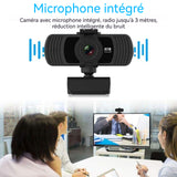 Webcam pour PC 2k rotation à 360 degrés microphone antibruit intégré streaming webcam webcam de streaming caméra d'ordinateur