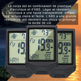 Compteur de vitesse intelligent pour vélo montre de cyclisme ordinateur de vélo 3 en 1 avec vitesse cadence et respiration noir
