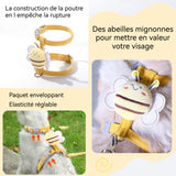 Laisse pour animaux de compagnie spéciale pour empêcher toute fuite corde de traction réglable pour la poitrine et le dos jaune