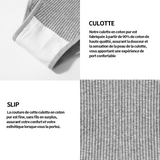 ulotte sous-vêtements femme pur coton taille L coton chaud respirant confortable sans couture sous-vêtements femme simple gris