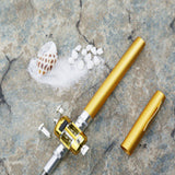 Alliage d'aluminium type stylo canne à pêche mini poche portable petite canne à pêche radeau de glace pêche pont pêche