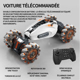 Voiture télécommandée double batterie capteur de gestes jouet voitures 2,4 ghz 360 degrés drehbares auto cadeau pour garçon 6-12 ans