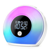 Simulateur d'aube 2000mah  5W Avec réglage de la luminosité à 4 niveaux et écran LCD Lampe de chevet couleur lecteur de musique